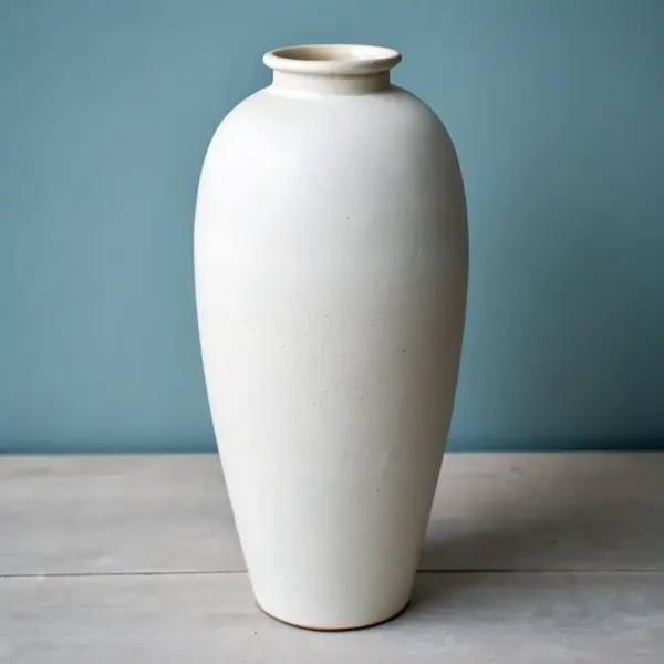 Elegant White Ceramic Vase
